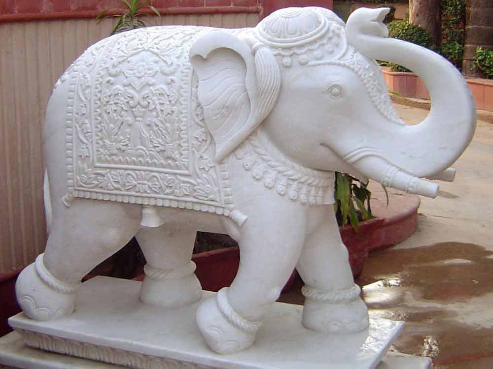 White marble work